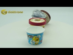 टिकाऊ सोने की पन्नी आइसक्रीम पेपर कप खाद्य ग्रेड पुनर्नवीनीकरण पेपर कप 3.5 औंस